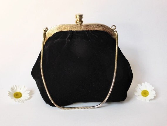 black velvet evening purse