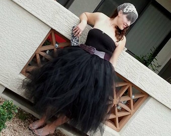 Black Tutu Skirt, Adult Black Tutu Skirt, CHOOSE YOUR COLOR!, Bridesmaid tutu skirt, Bachelorette Tutu