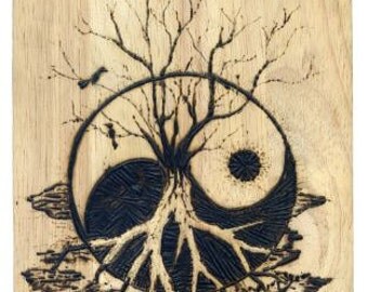 Original Burnt Wood Wall Hanging