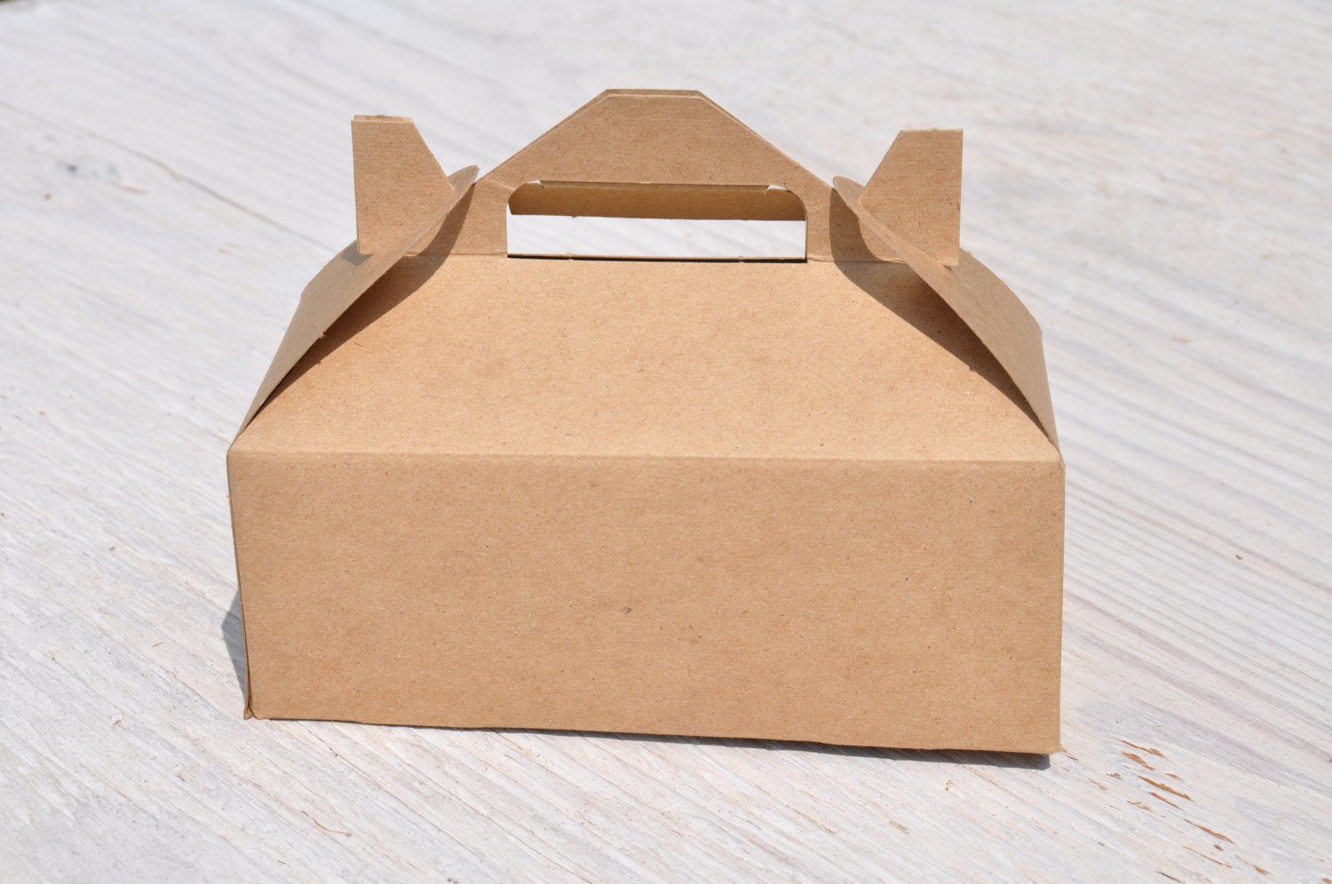 50 Medium Kraft Gable Boxes 8x4x3 Brown Natural Favor Box