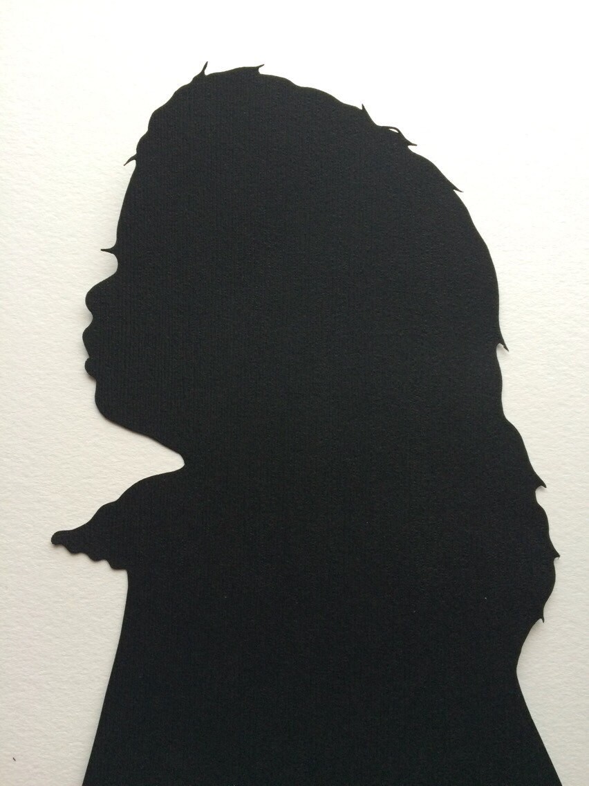Two Custom Hand Cut Silhouette Portraits by SilhouettesbyElle