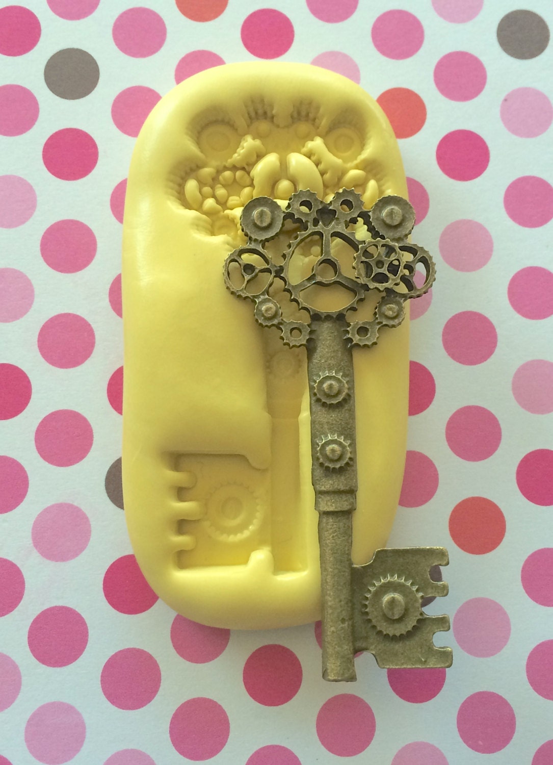 Vintage GEAR KEY Silicone Mold Key Molds, Gear Key Mold, Cake Decor