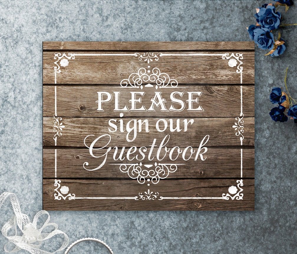 Please Sign our Guestbook Printable Wedding Sign Guestbook