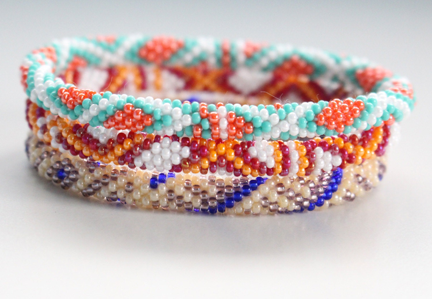 Nepal Bracelet Set Nepal Roll On Bracelets Glass Seed Bead