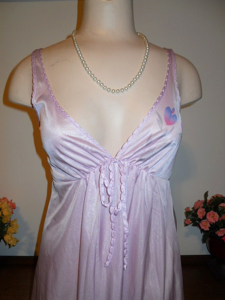 Vintage 1980's Extra Long Nightgown Elegant Silky