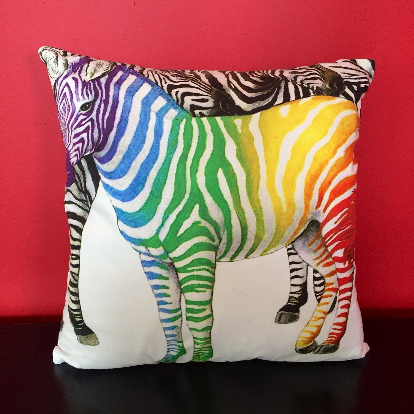 MARKED DOWN 18 x 18 Zebra Cushion Throw by EclecticHomeLiving