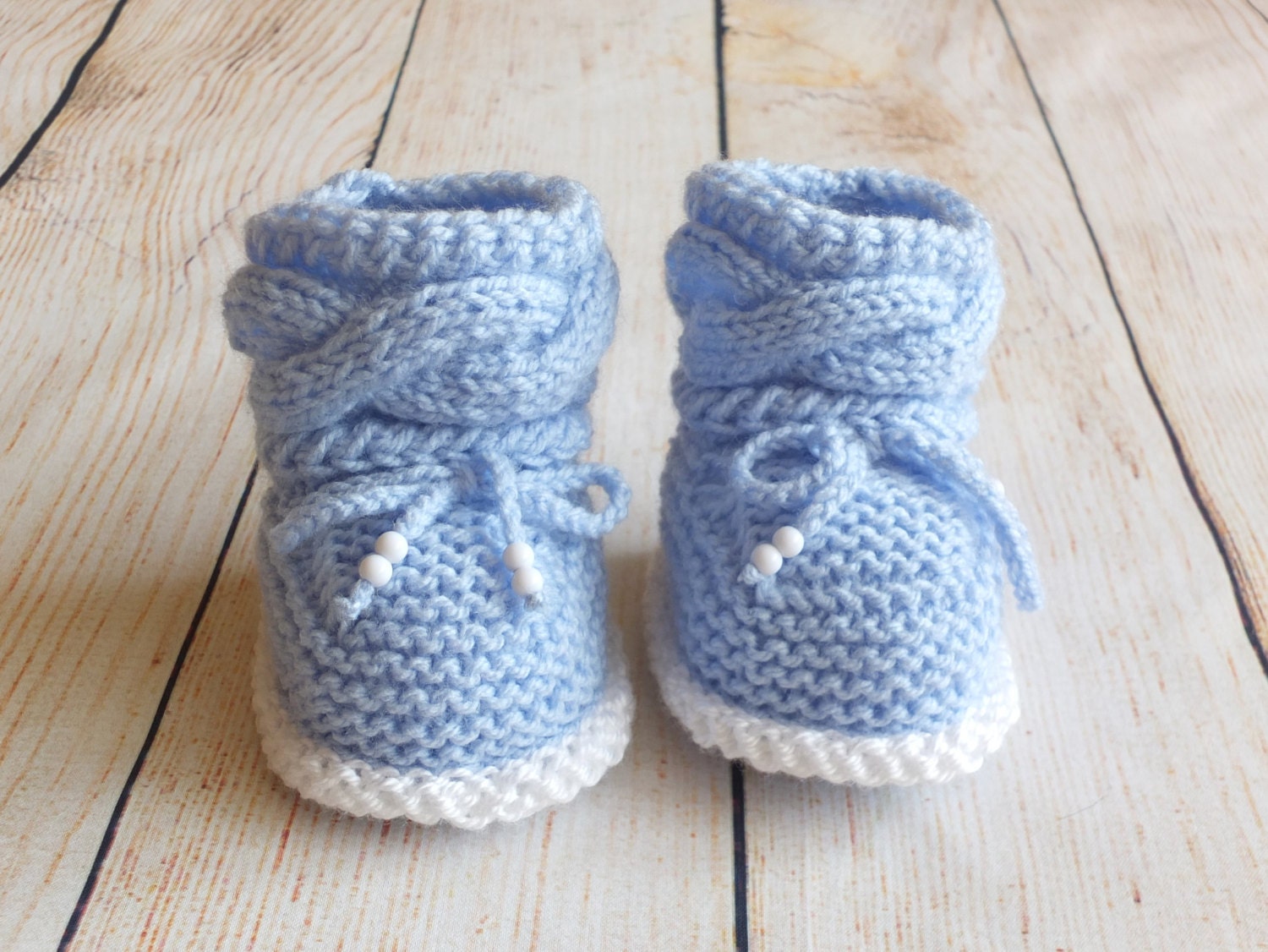 Hand knit Baby boy booties Knitted baby booties Baby