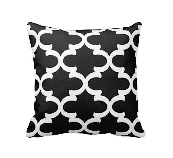 7 Sizes Available: Black Throw Pillow Cover Black Cushion