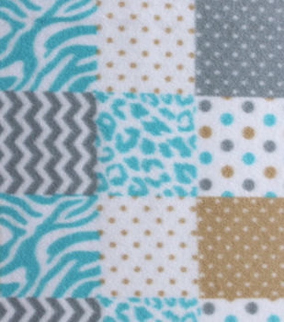 Baby Patchwork Boy Fleece Fabric Sold by the Yard