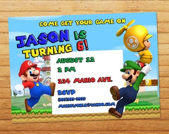 Terraria Birthday invitation card Digital by Lilypadinvites