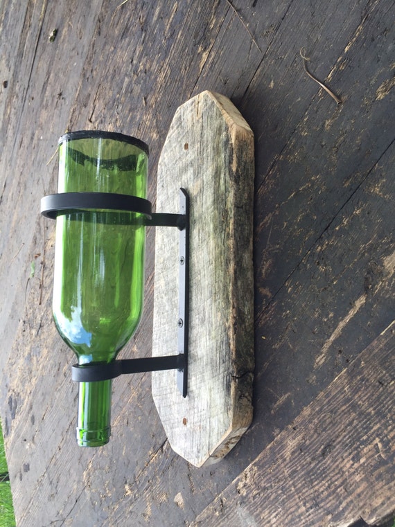Wine Bottle Candle Holder. Rustic. Home. Gift. by