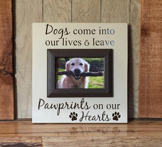 Picture frame for dogs-gift for pet lovers-4x6-Pawprints on