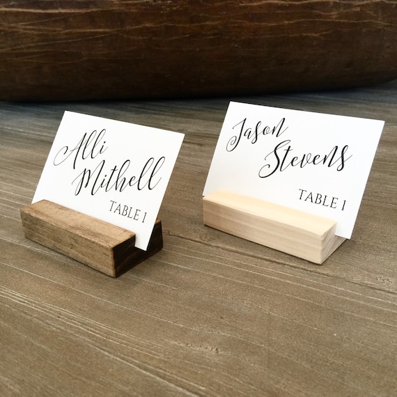Place card holder wood escort card stand wedding seating