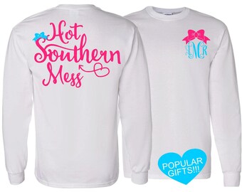 1 Long Sleeve Adult Personalized Tshirt, Monogrammed tshirt,personalized shirt,Christmas gift,Monogram gifts,custom tshirt,personalized gift