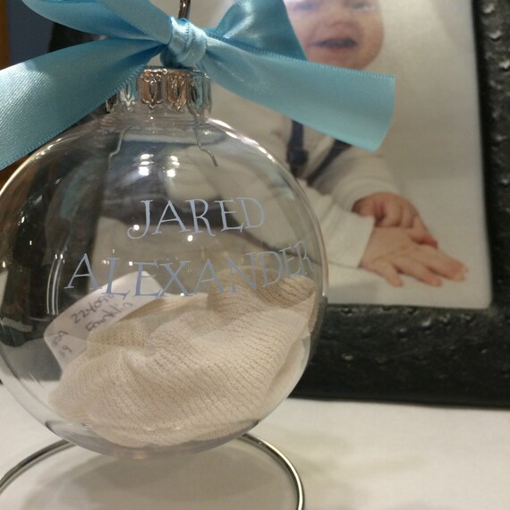 Personalized Baby Announcement Ornament 4 Time by LarissaMadeThis