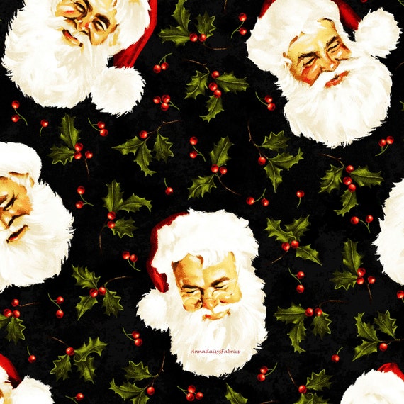 Christmas Fabric Santa Claus MAS8111-J Maywood Studio Tom