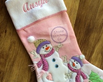 Personalized stocking, embroidered stocking, first Christmas stocking, Baby's First Christmas