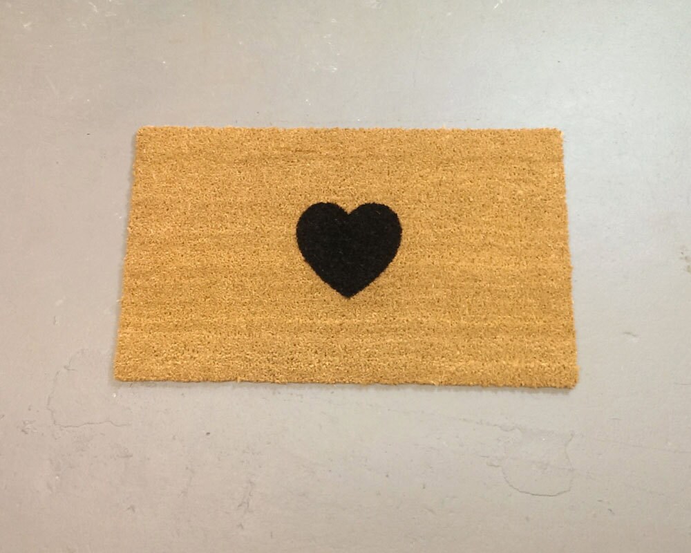 Heart Door Mat size opts