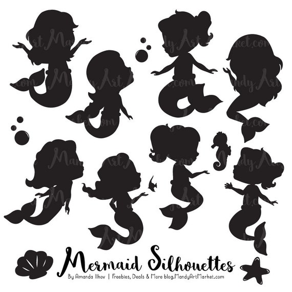 Download Cute Mermaid Silhouette Clipart Mermaid Silhouettes Clipart
