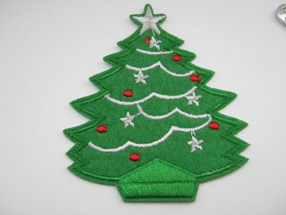 christmas tree patch iron on appliques 8cm 3 inches christmas tree patch iron on appliques 8cm 3 inches