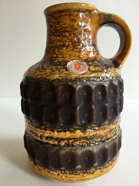 Vintage West German LAVA  Vase  Keramik  by BROCANTEBedStuy