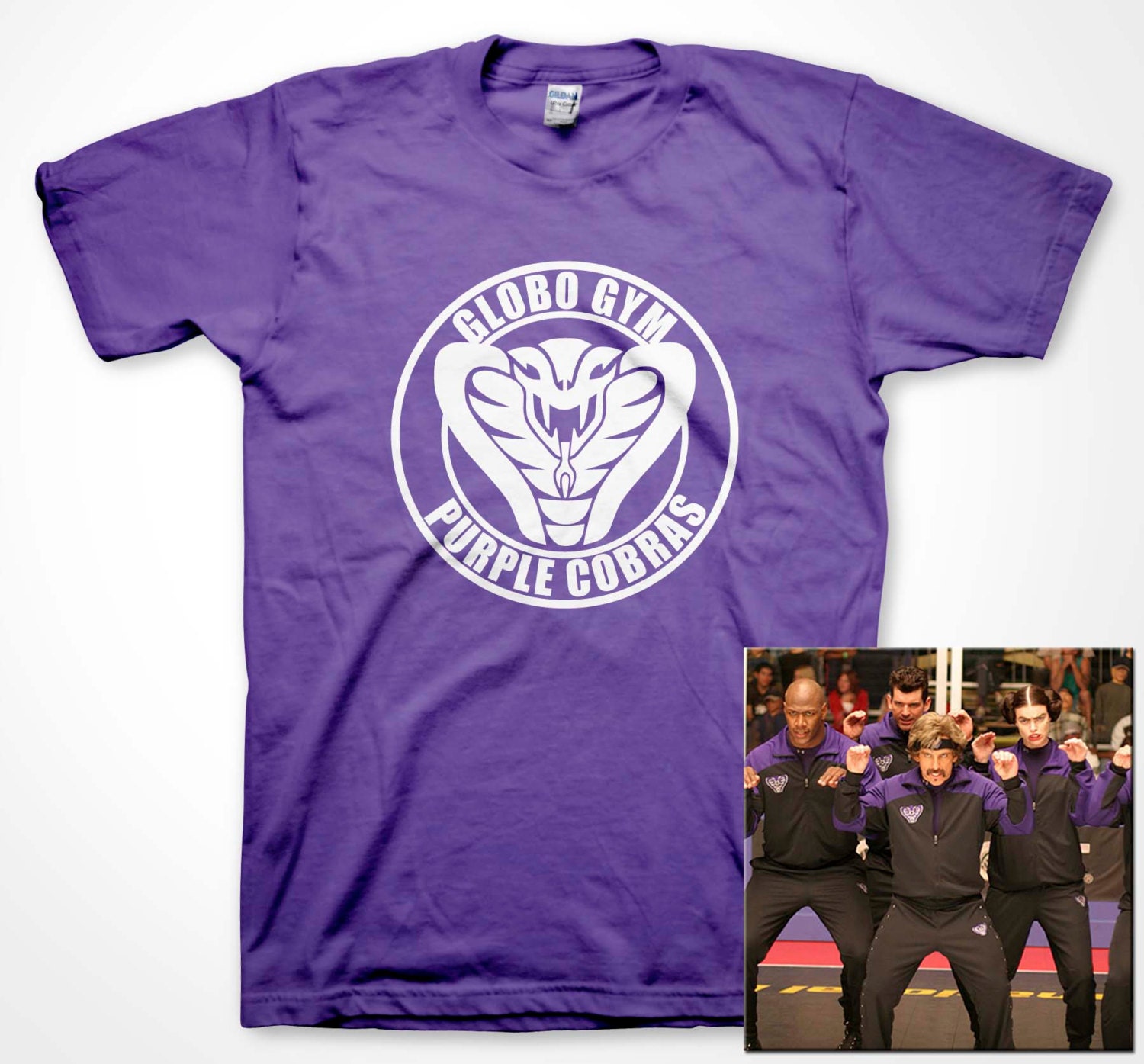 Purple Cobras Tshirt Dodgeball Globo Gym Team by AlansGear