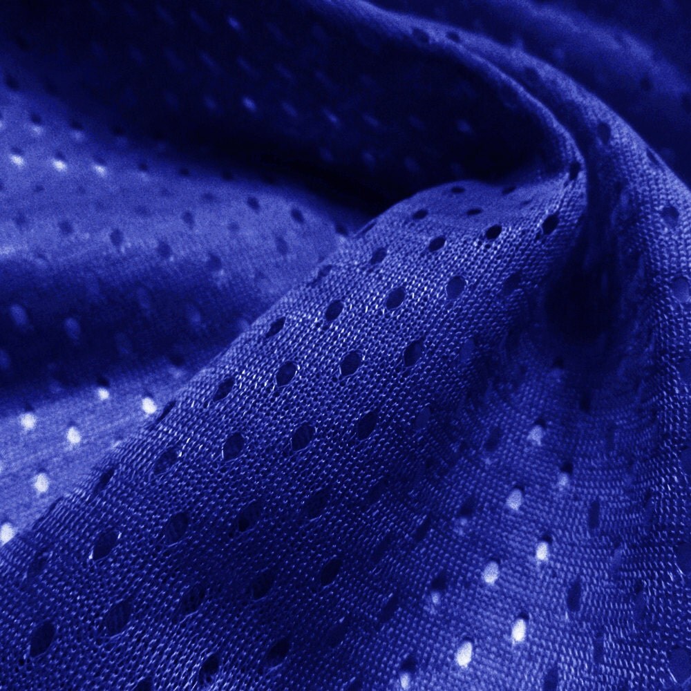 Royal Blue Football Mesh Fabric Sports Mesh Athletic Mesh