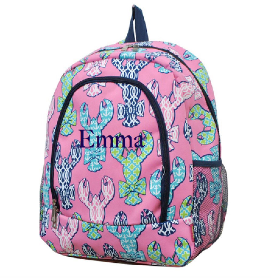 New personalized backpack for girl monogrammed by JaxyRayBoutique