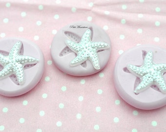 Flexible silicone mold-mold starfish-polymer clay jewelry polymer clay jewelry -18mm kawaii ST154