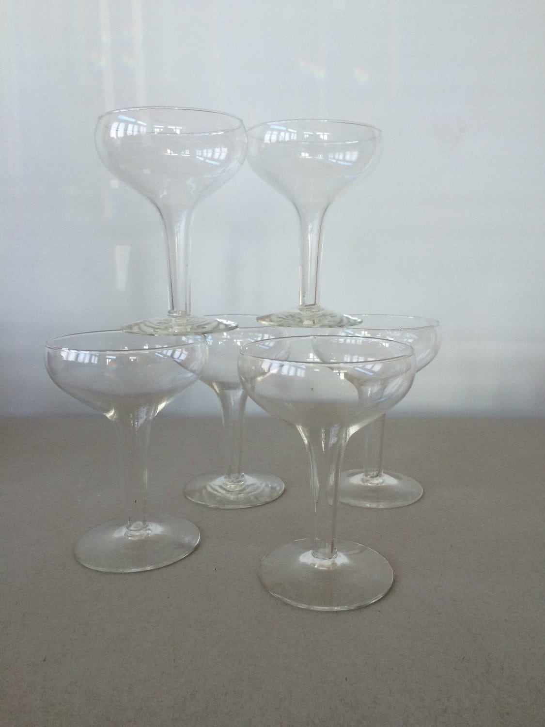Vintage Hollow Stem Champagne Coupes Champagne Glasses set