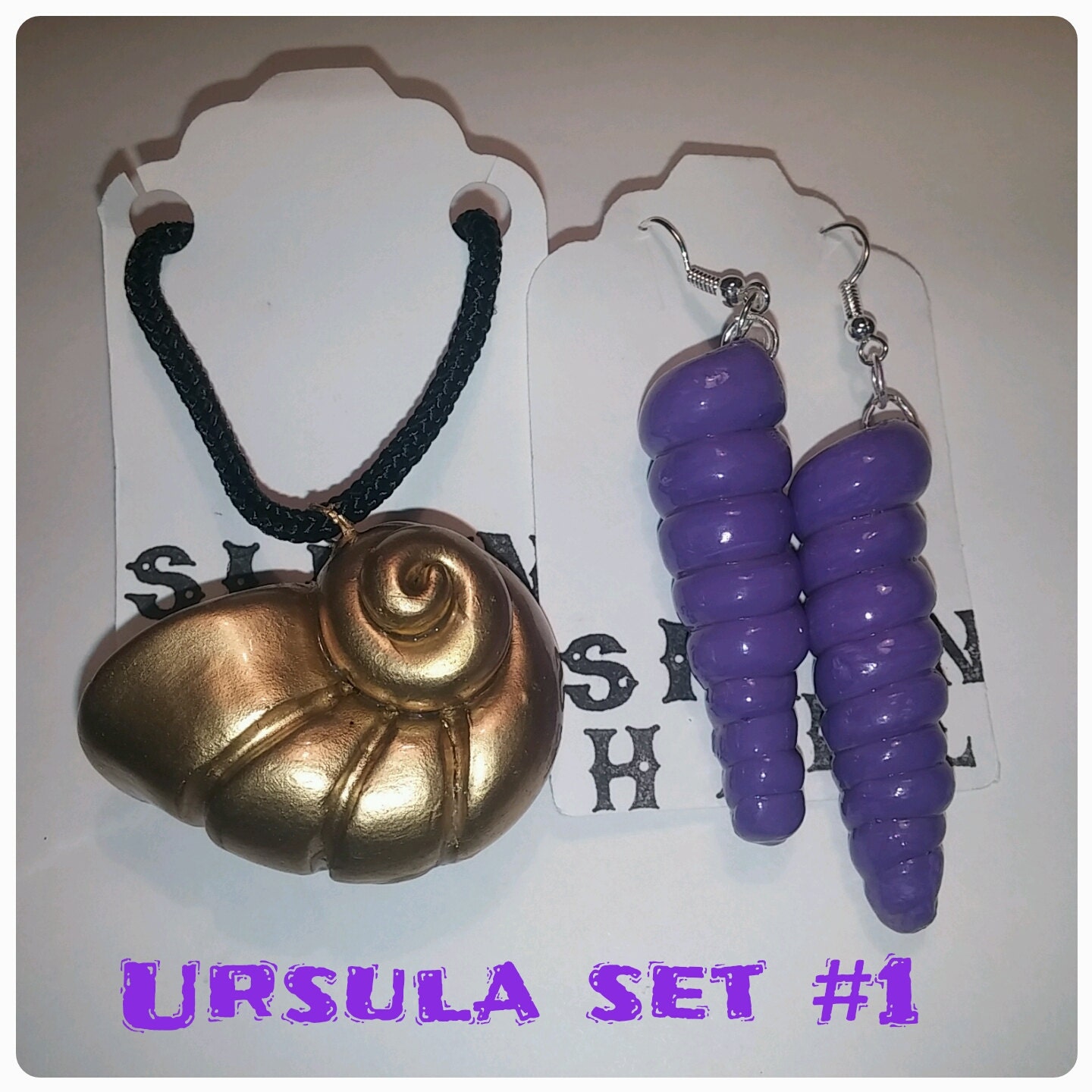 Ursula tentacle Earrings & Necklace by SirenHill on Etsy