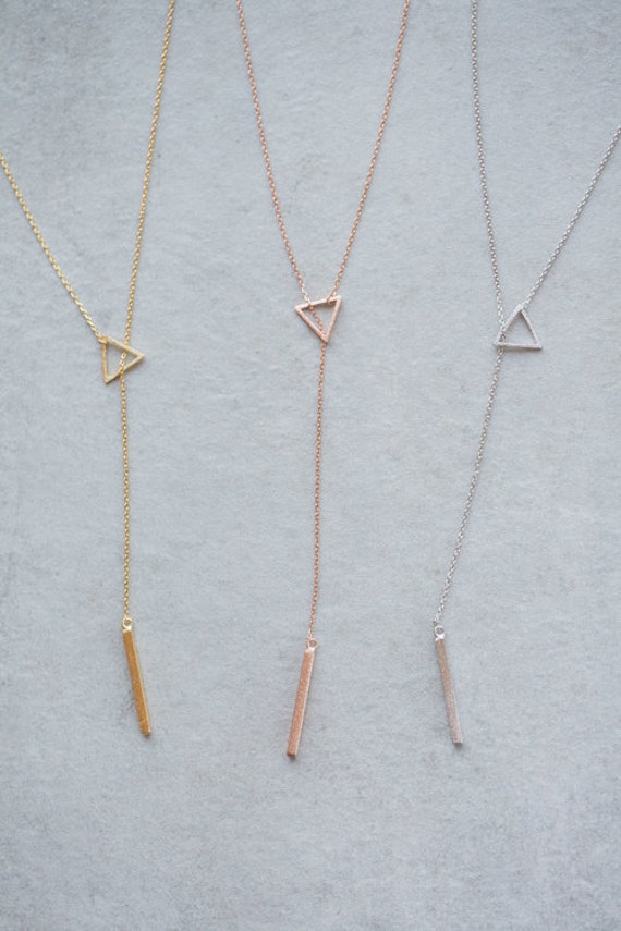 Triangle Pull Necklace by Lovoda on Etsy