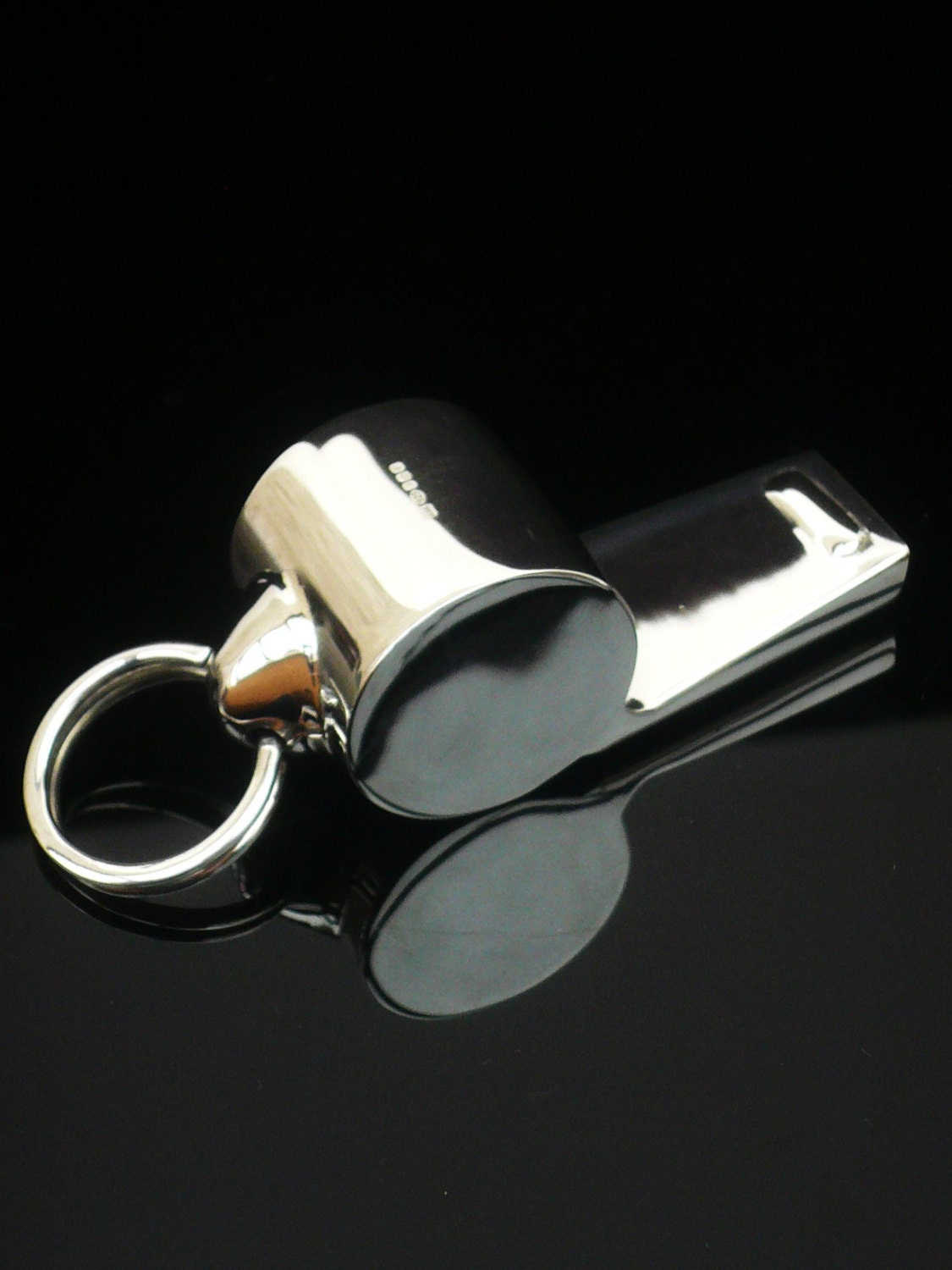 Sterling Silver Referee's Sports Whistle Football Coach