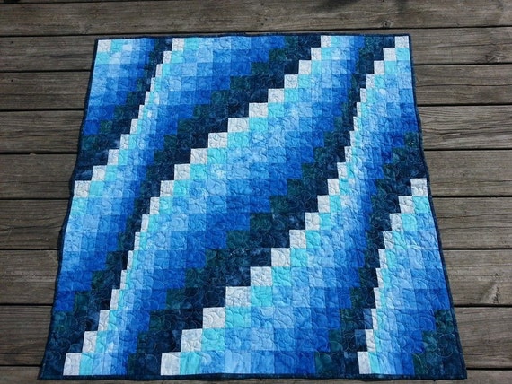 Baby Bargello Quilt by FussyCutQuilting on Etsy