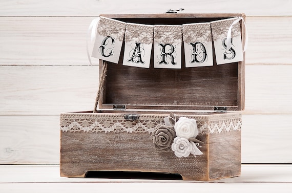 Wedding Gift Card Holder Wedding Rustic Cards Box Wood Card Holder ...