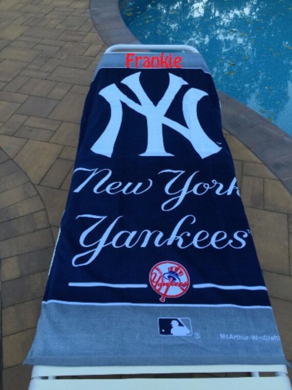 Baseball MLB New York YANKEES Beach Towel by CACBaskets on Etsy