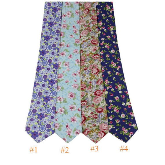 Wedding Ties.Dark Blue Floral Ties. Neckties for by HeySir on Etsy
