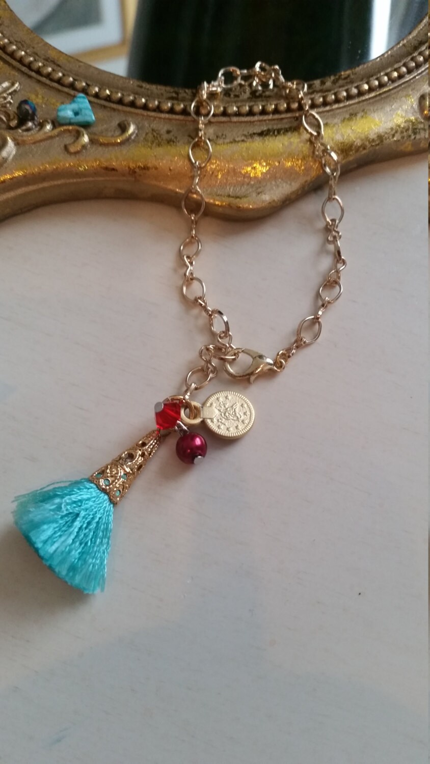 Cute charm bracelet by BabylonJewelry on Etsy