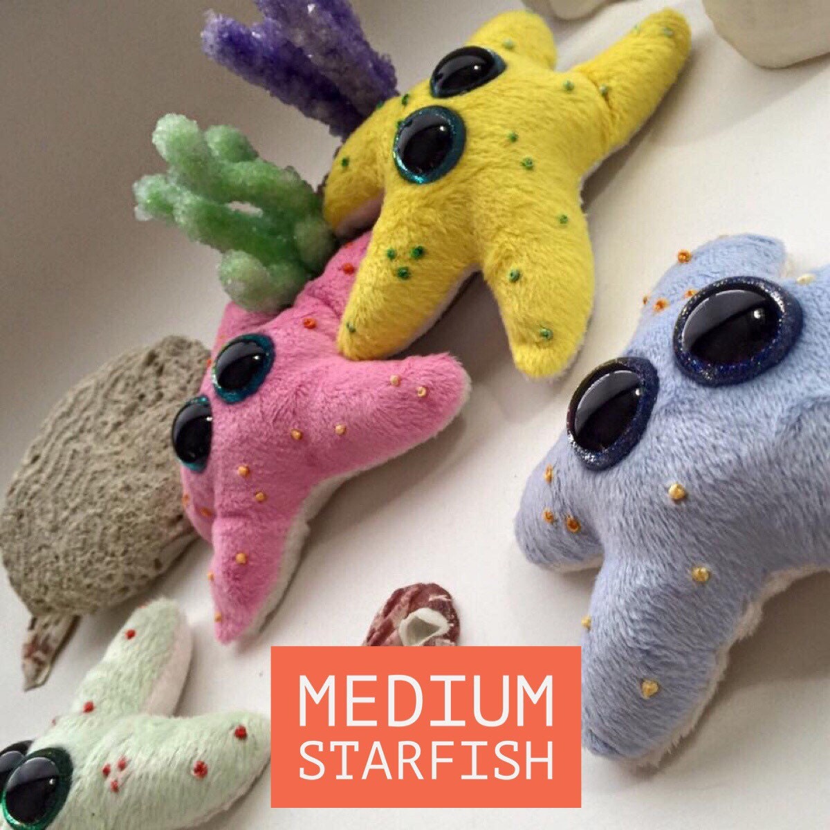 Medium Starfish Plush by Monscurls on Etsy