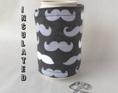 Mustache can cozy, moustache insulated drink coozie, cold drink cooler, Gifts for him Mustache can cozy, moustache insulated drink coozie, cold drink cooler, Gifts for him