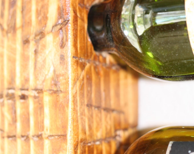 34" Wall Wine Rack | Vertical Wine Storage for 16 Bottles | Wood Wine Rack