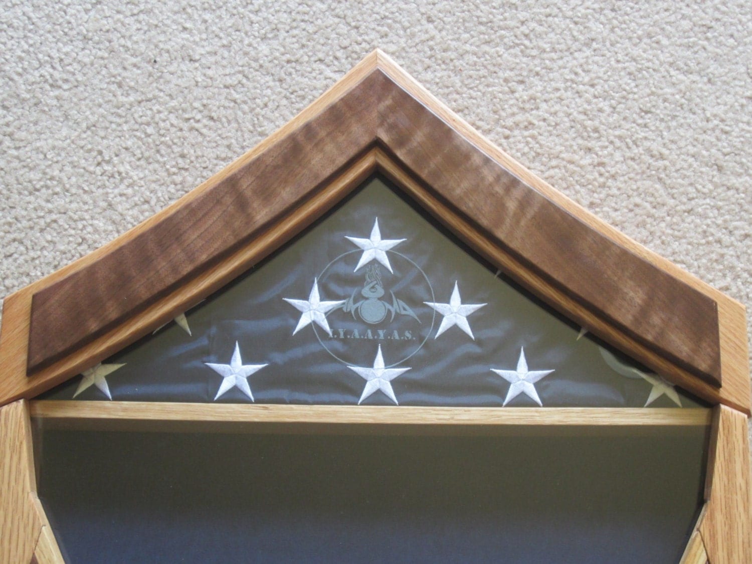 Handcrafted Air Force Shadow Box with Rank Chevron the