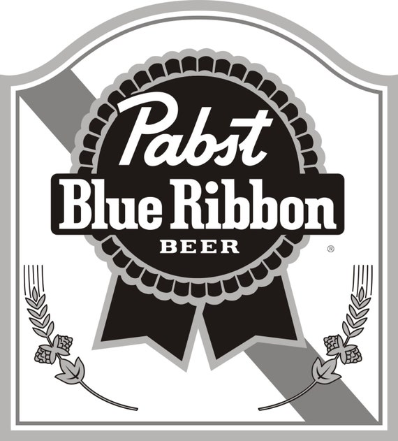 Pabst Blue Ribbon Vintage Beer Logo Custom Tee by PRICEDRIGHTTEES