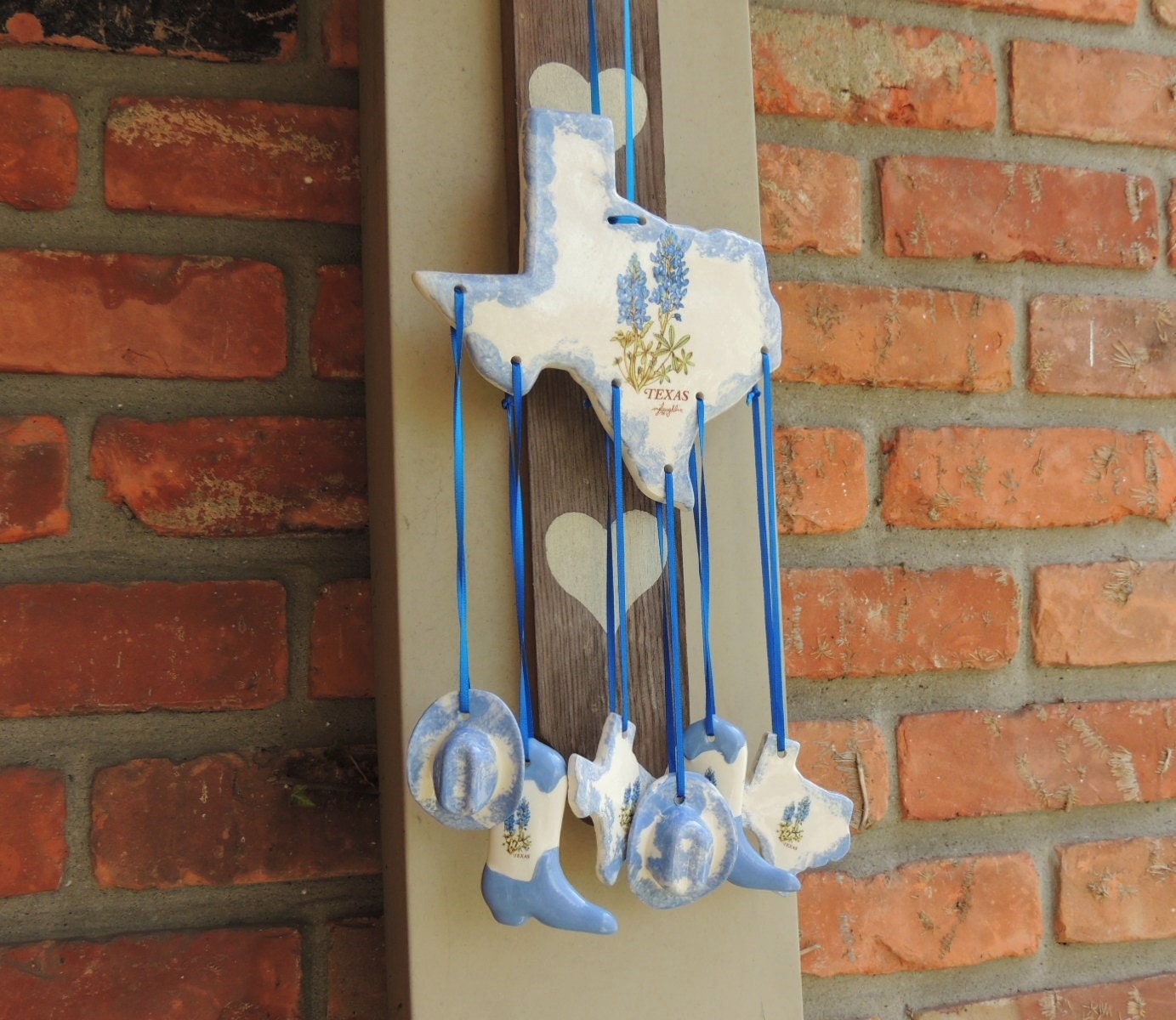 Texas Bluebonnet Ceramic Wind Chimes State Of Shape Zoom