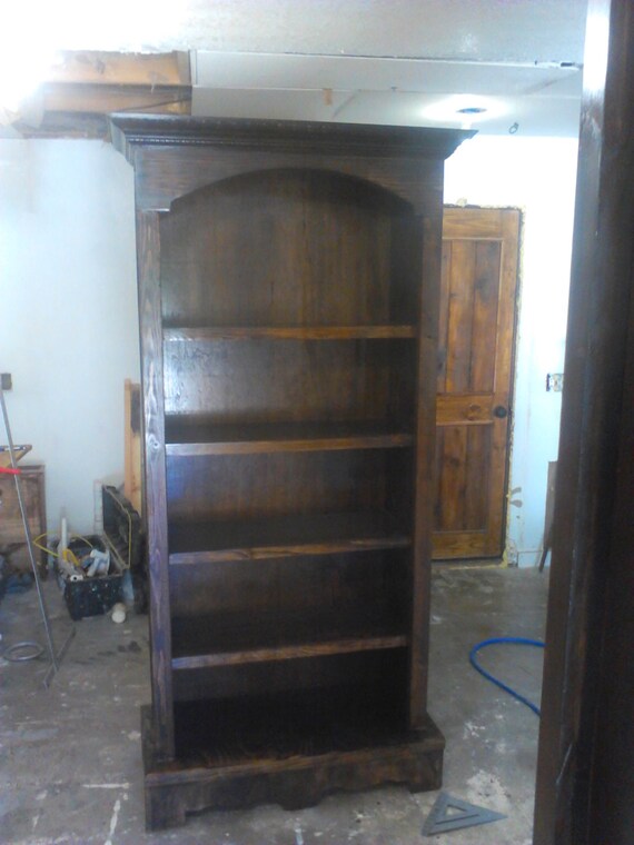 Solid Wood Stain Bookcase / Dark Walnut Finish by HouseOfWoodart