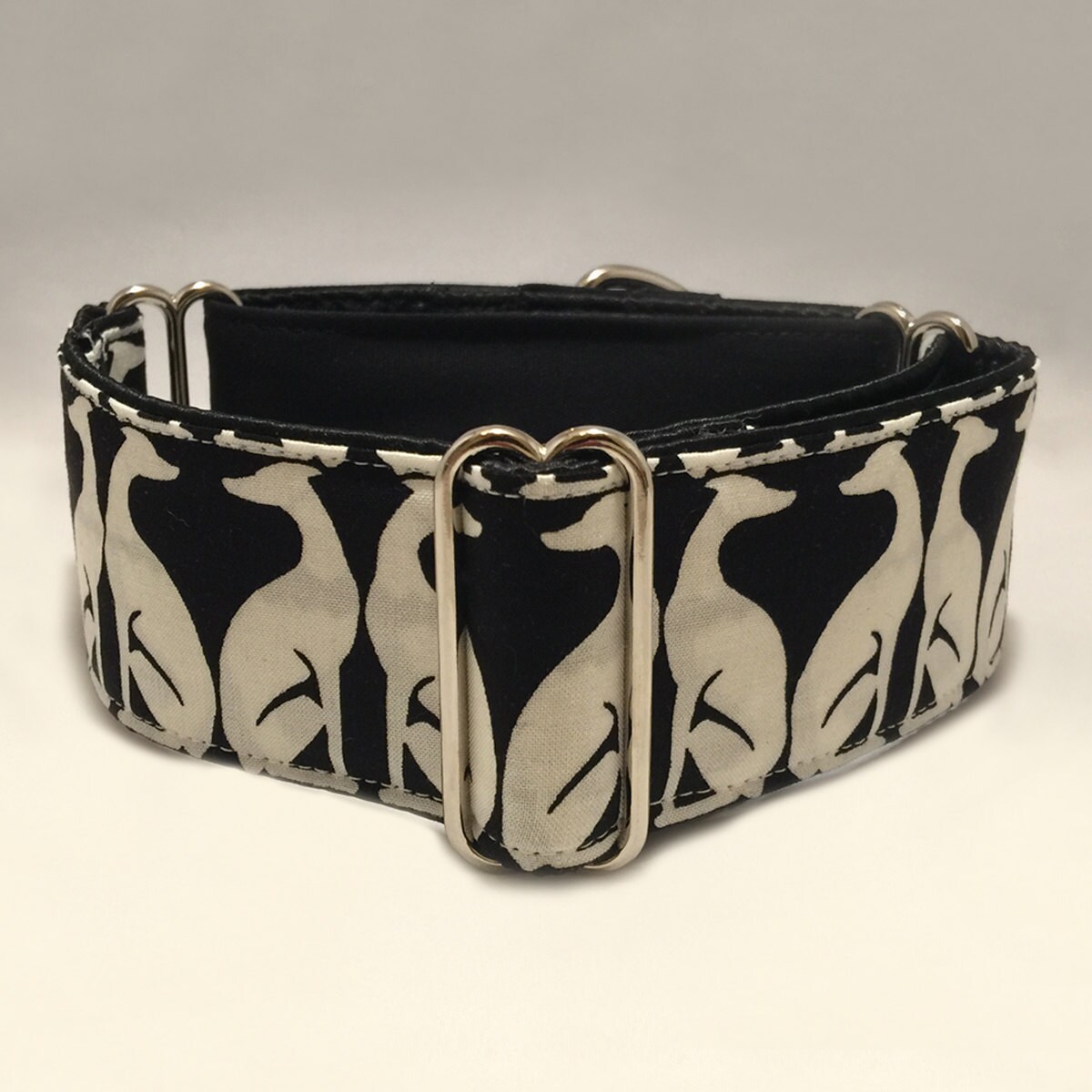 2 inch Martingale Collar With Black White Special Greyhound