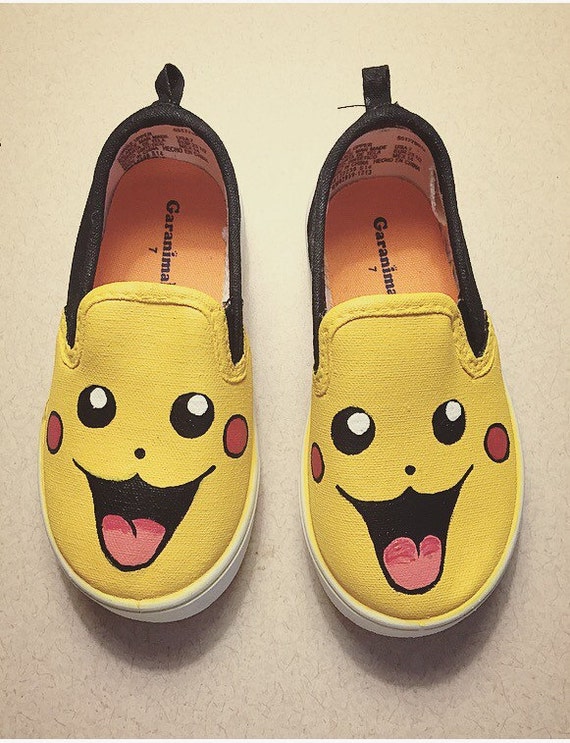 Children's Pokemon Pikachu Handpainted Shoes