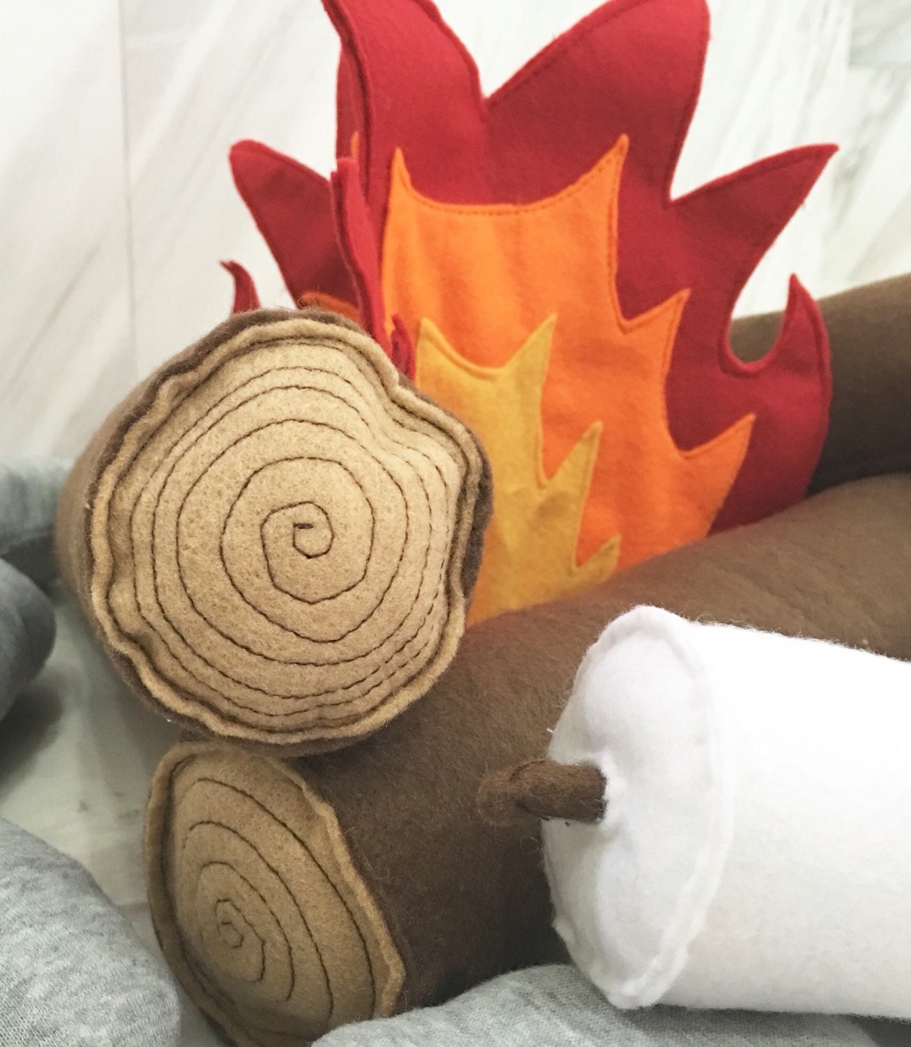 plush campfire set