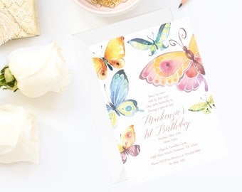 Butterfly Invitation | Butterfly Birthday Invitation | Butterfly Party