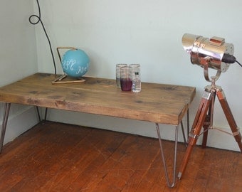Industrial Coffee Table / End Table /Side table Mid Century Style 100cm x 35cm